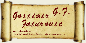 Gostimir Faturović vizit kartica